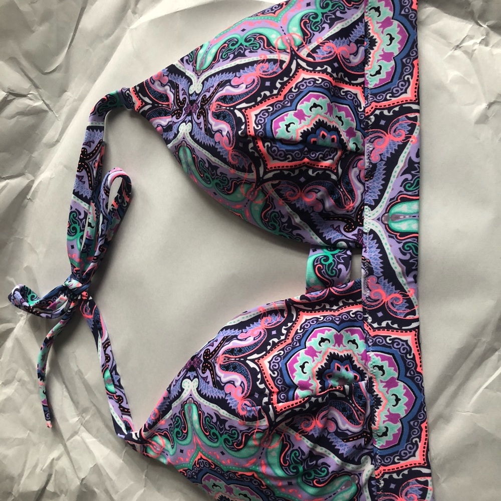 Victoria’s Secret bikini top, multi colored
